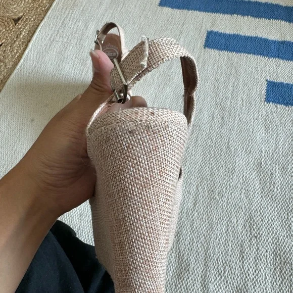 Jeffrey Campbell Ibiza Light Pink Woven Platform Wedge Sandals - Picture 5 of 7